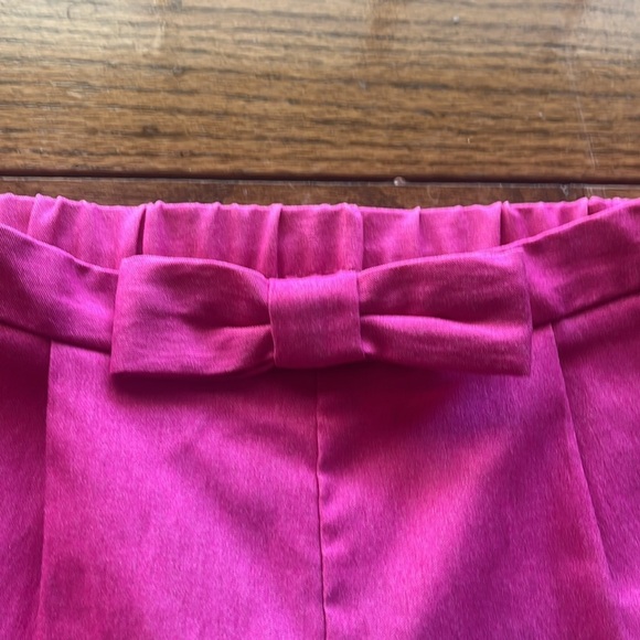 Milly Minis Pink Satin Side Zipper Bow on Waist Pants Girls Size 10 - Picture 7 of 14